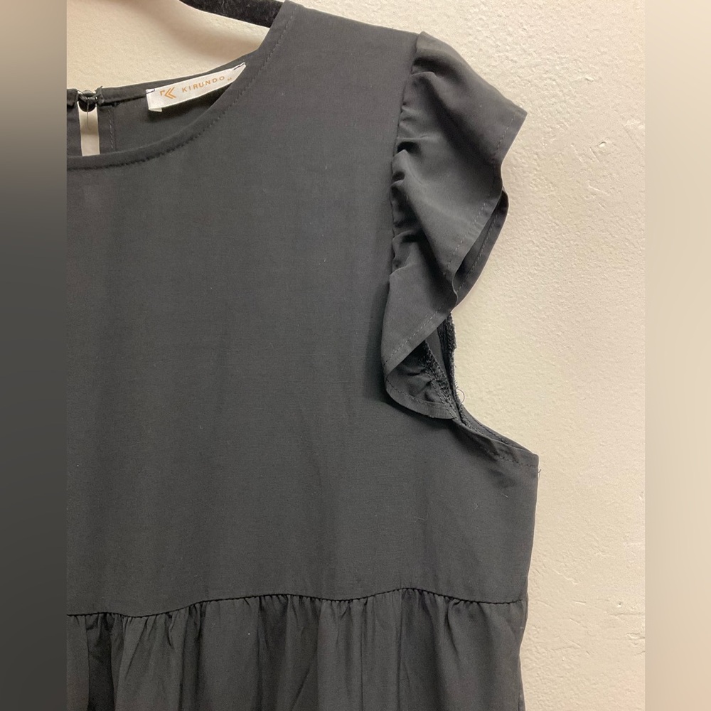 Kirundo Ruffle Sleeve Rayon Blend Babydoll Dress - Picture 7 of 8